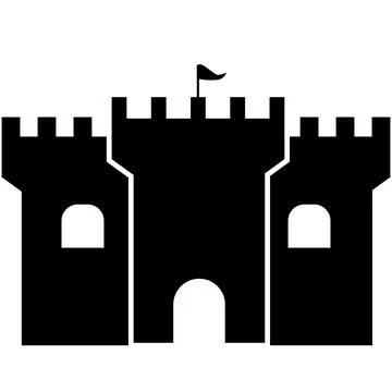 Castle tower icon on white background. castle logo. flat style. Stock Illustration