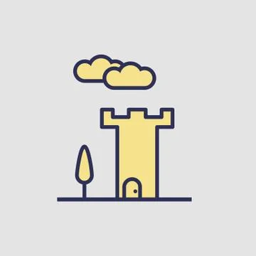 Castle tower. Stock Illustration
