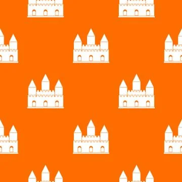 Castle tower pattern seamless Stock Illustration