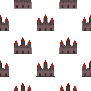 Castle tower pattern seamless Stock Illustration