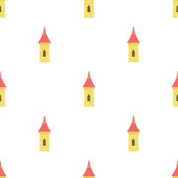 Castle tower pattern seamless vector Stockillustratie