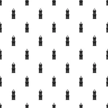 Castle tower pattern vector Stock Illustration