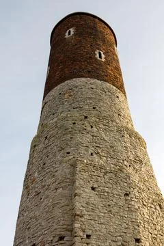 Castle with a tower 스톡 사진