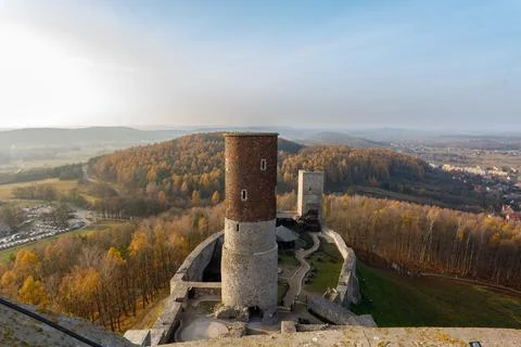 Castle with a tower Stock Photos