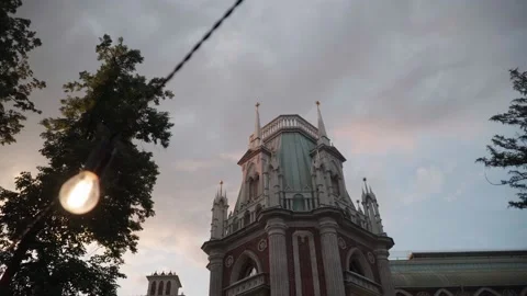 Castle Tower At Sunset Stock Footage 91902801