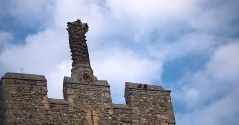 Castle Tower Timelapse Stock Footage