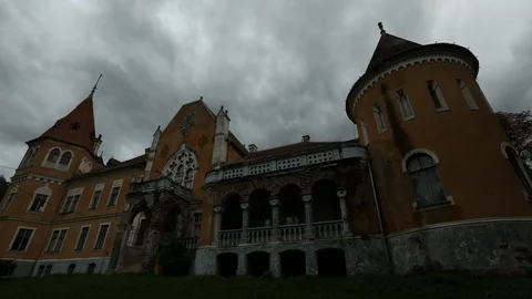 Castle Turned Orphanage Eerie Time Lapse Video stock 101210936