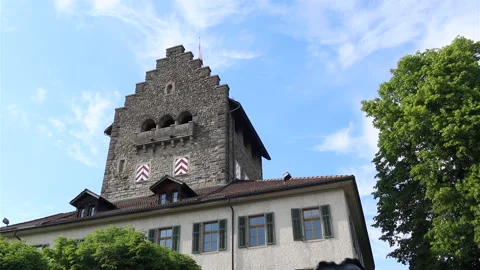 The castle of Uster in Switzerland Stock Footage 132256973