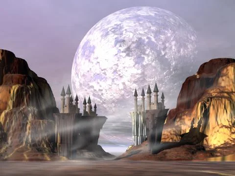 Castle valley Stock Illustration