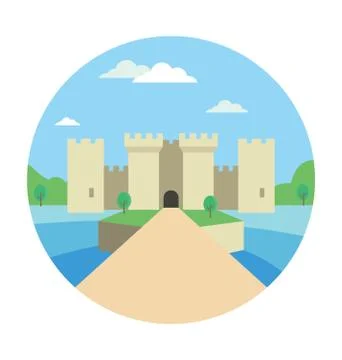 Castle Vector Icon Stock Illustration