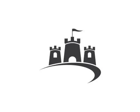 Castle vector icon Stock Illustration