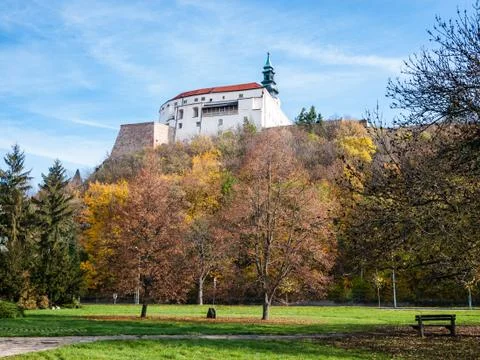 Castle view from the park Stock Photos