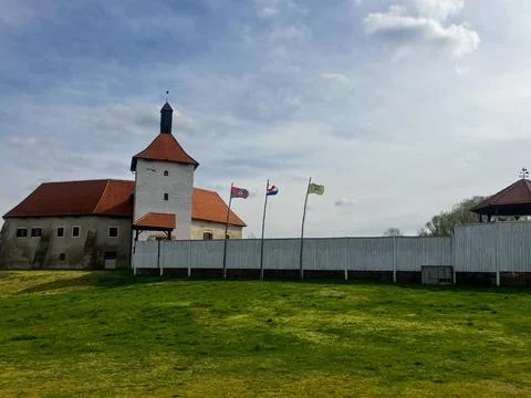 Castle Viewed from Afar 스톡 사진