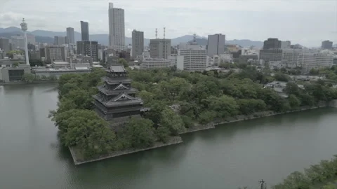 Castle views Japan Stock Footage 283365088
