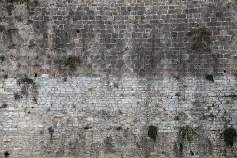 Castle Wall Brick Background Stock Photos
