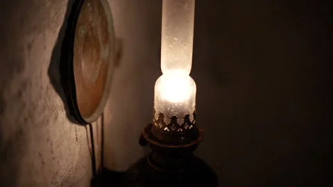 Castle wall sconce. Close-up. Stock Footage 260852483