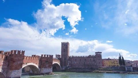 A castle with water in the background Stock Footage 156846052