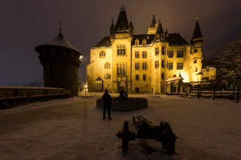 Castle Wernigerode in Winter Stock Photos