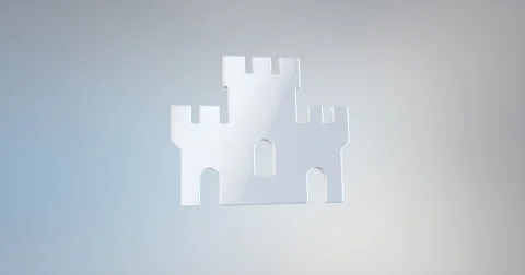 Castle White 3d Icon 動画素材 68084927