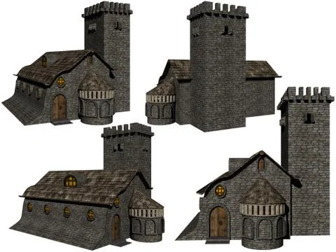 Castle on a white background. Stock Illustration