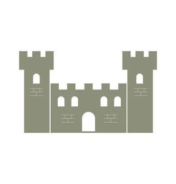 Castle on white Stock Illustration