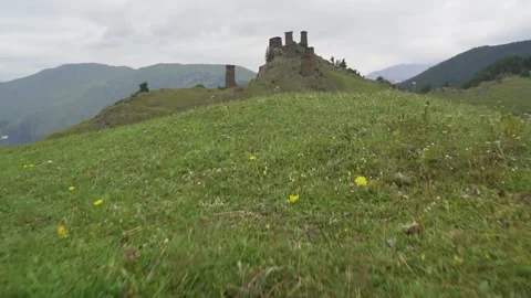 Castle in wild nature Stock Footage 141953036