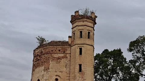 Castle Wind Blowing Footage Video stock 252528507