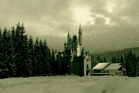 Castle winter Stock Footage 581565