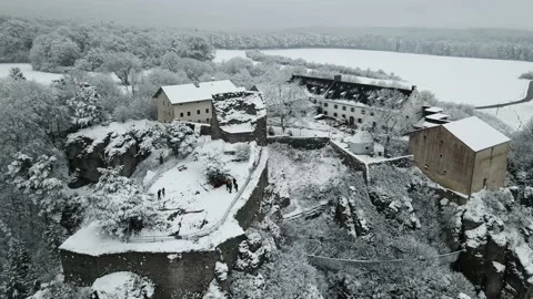 Castle in winter Video stock 146537970