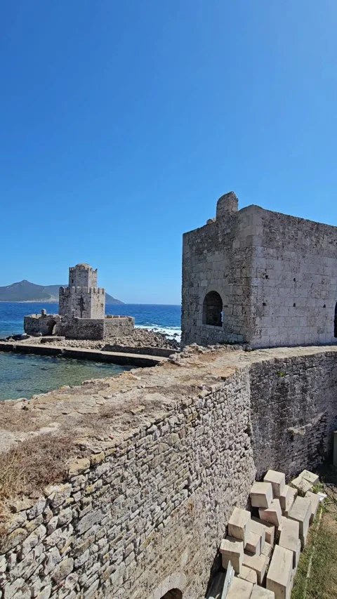 Castle,Grecia. 9.16 (portrait) Stock Footage 320121401