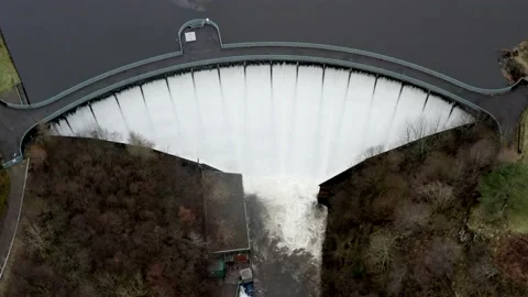 Castlehiil Dam in Perth and Kinross, Scotland, UK Stock Footage 166353230