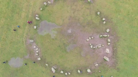 Castlerigg stone circle fly up 動画素材 242035084