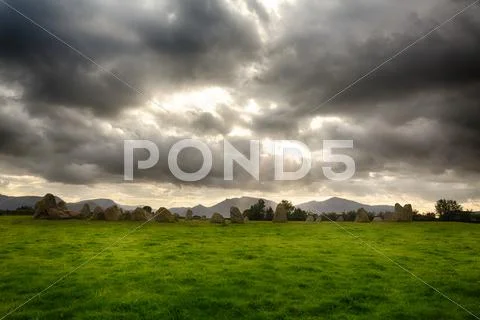 Castlerigg stone circle near keswick Stock Photos