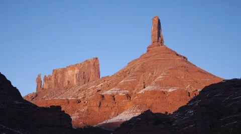 Castleton Tower Sunset Time Lapse Stock Footage 19826982