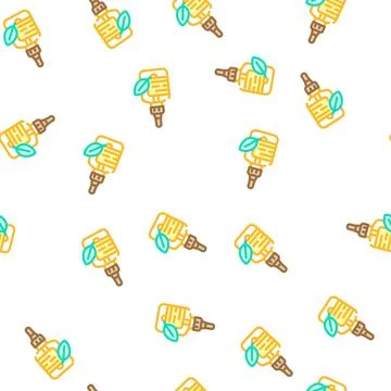 Castor oil vector seamless pattern イラスト素材
