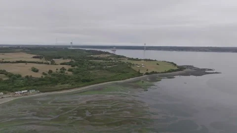 Castro Aerial View Isla de Chiloe, Chile Stock Footage 310613276