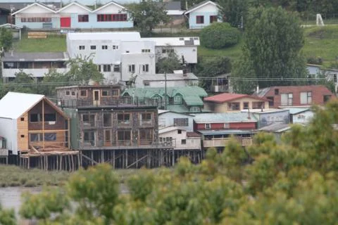 Castro on chiloe island, chile Foto stock