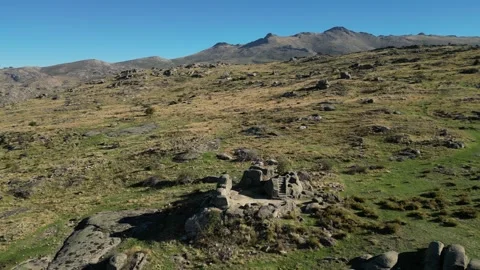 Castro de Ulaca Ancient Site in Spain, Epic Circling Drone with Mountains, 4K Stock Footage 297231298