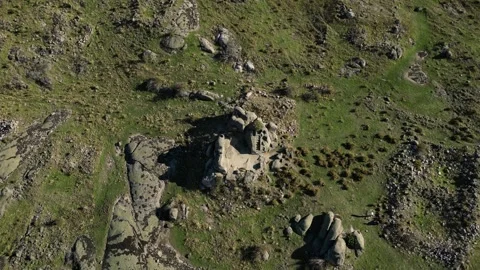 Castro de Ulaca Megalithic Temple Spain, Epic Drone Reveal, 4K Video stock 297226089