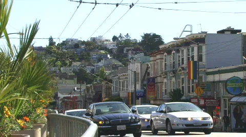 The Castro, San Francisco, Intersection Time Lapse Stock Footage 726345