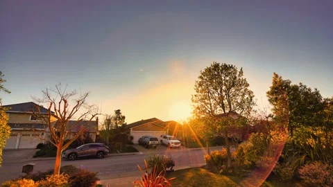 Castro Valley Sunset Stock Footage 185379967