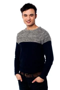 Casual cool smart guy Stock Photos