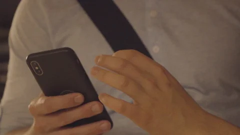 Casual Couple Using Smartphone Together Stock Footage 95020105