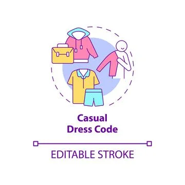 Casual dress code concept icon Stock Illustration