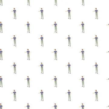 Casual man character repeating pattern Stockillustratie