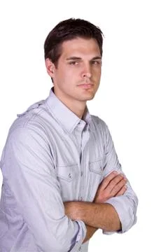 Casual man with a jacket posing Foto stock