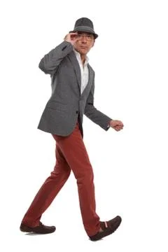 Casual man walking Stock Photos