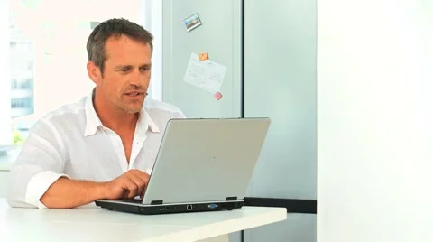 Casual man winning something Stock Footage 2075970