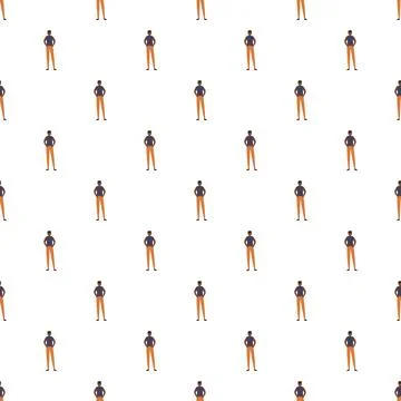Casual men pattern representing diversity and individuality Stock Illustration