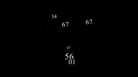 Casual moving numbers changing code for data background Видео 284463917